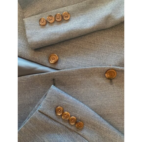 Ralph Lauren Mens 44L Solid Blue Sport Coat Two-Button Lightweight Jacket Blazer - Picture 9 of 16